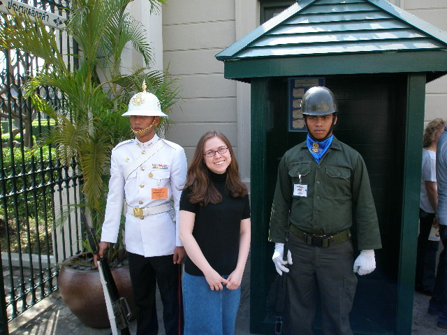 hillary as guard.JPG